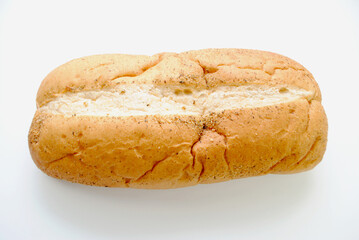 A Fresh Loaf of Herb Italian Bread on White	