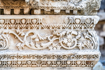 Carving on the base of one of the pillars in Ephesus