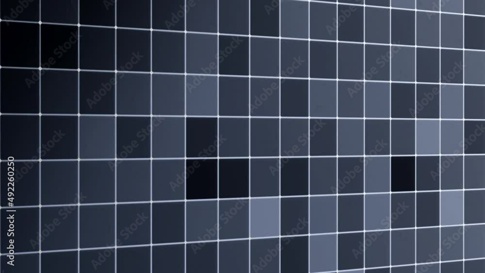 Poster abstract square geometric moving cubes 3d animation digital concept digital concept. 3d render