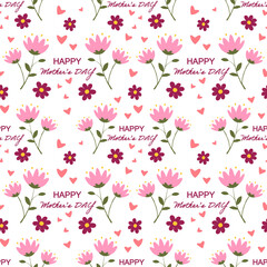Seamless pattern happy mothers day.