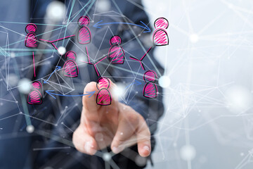 people network structure HR - Human resources management and recruitment