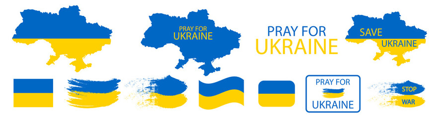 Obraz premium Pray for Ukraine concept background
