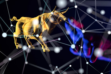 stock market graph business digital