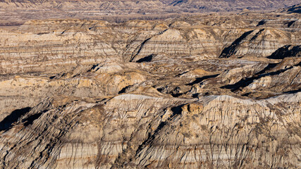 badlands desert with textures