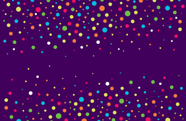 Confetti made of colored dots. Vector
