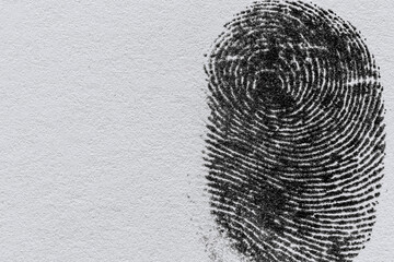black macro fingerprint,Fingerprint detail,Real fingerprint in white background Super macro