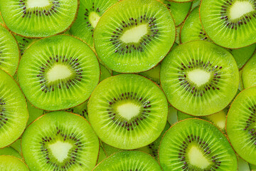 Kiwi Macro,Background of sliced kiwi layered,