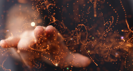 Concept of Network, internet communication. 3d illustration