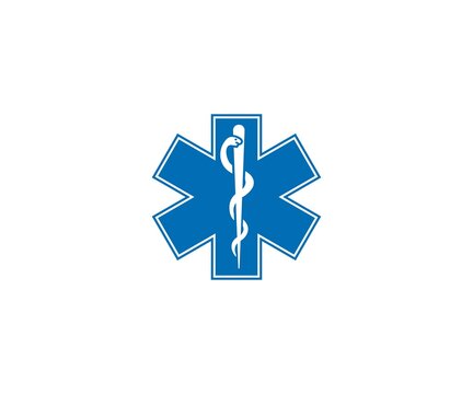 Medical symbol of the Emergency - Star of Life - icon vector.