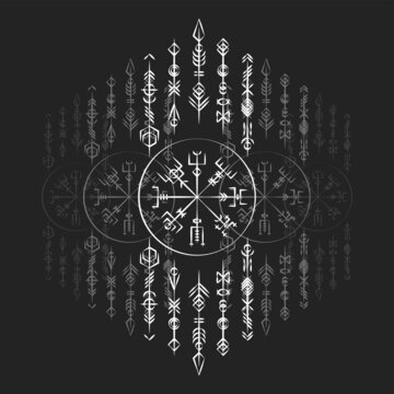 Vegvisir Fabric Wallpaper and Home Decor  Spoonflower