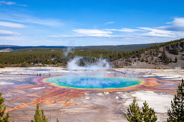 The Grand Prismatic Spring in Yellowstone National Park