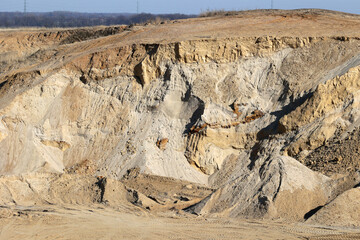 Stara kopalnia piasku na budowę drogi - pustynia.