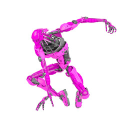 mechanical soldier in action