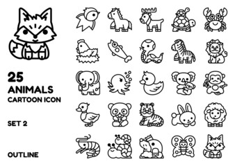 cute cartoon design illustration line icon