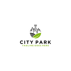 Green city garden logo design