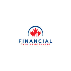 Canadian Financial Logo . Insurance Business Canadian logo Design Illustration . Business financial logo