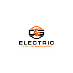 Fototapeta CEG Initial with E Flash Electric Logo Energy Company obraz