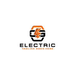 CEG Initial with E Flash Electric Logo Energy Company - obrazy, fototapety, plakaty
