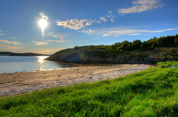 beach in the morning