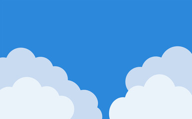クラウド　雲と空の背景イラスト素材