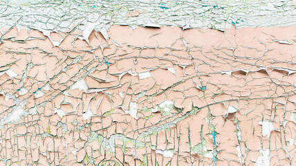View of cracked old paint