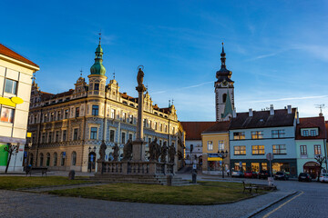 Pisek - town in South Czechia. Sunny day.