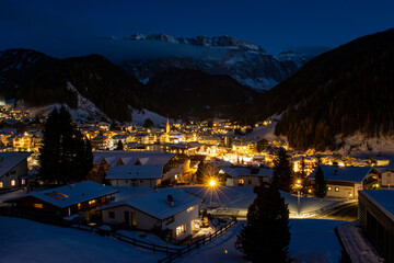 Selva Val Gardena at night