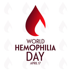Obraz premium World Hemophilia Day. April 17. Vector illustration. Holiday poster.