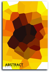 Mosaic portrait style painting. Shades of yellow. Abstract background. EPS 10.