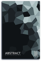 Mosaic portrait style painting. Black and white. Abstract background. EPS 10.