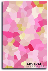 Mosaic portrait style painting. Shades of pink. Abstract background. EPS 10.