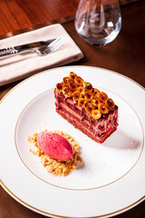 french pastry in the restaurant