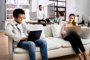 Young Diverse People Working