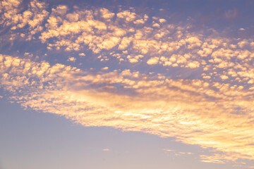 Naklejka na ściany i meble amazing sky with natural clouds. beautiful sunset blue sky