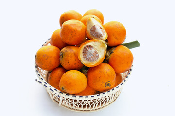 Betel nut in bamboo basket