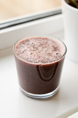 Healthy plant based smoothie with beetroot and tomatoes