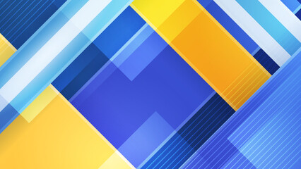 Blue background with orange and yellow color composition in abstract. Abstract backgrounds with a combination of lines and circle dots can be used for your ad banners, sale banner template, and more