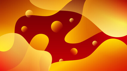 Red background with orange and yellow color composition in abstract. Abstract backgrounds with a combination of lines and circle dots can be used for your ad banners, sale banner template, and more