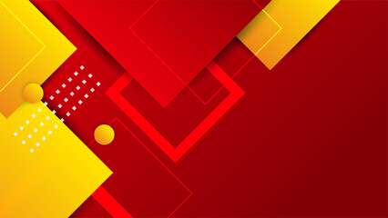 Red background with orange and yellow color composition in abstract. Abstract backgrounds with a combination of lines and circle dots can be used for your ad banners, sale banner template, and more