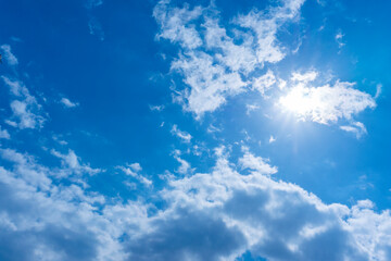 Refreshing blue sky and cloud background material_blue_52