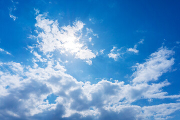 Refreshing blue sky and cloud background material_blue_55