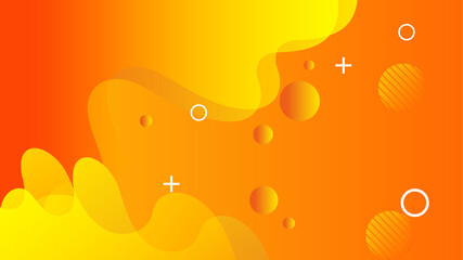 Orange and yellow background color composition in abstract. Abstract backgrounds with a combination of lines and circle dots can be used for your ad banners, sale banner template, presentation
