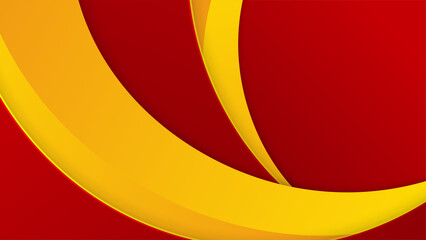 Red background with orange and yellow color composition in abstract. Abstract backgrounds with a combination of lines and circle dots can be used for your ad banners, sale banner template, and more