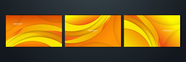 Orange and yellow background color composition in abstract. Abstract backgrounds with a combination of lines and circle dots can be used for your ad banners, sale banner template, presentation