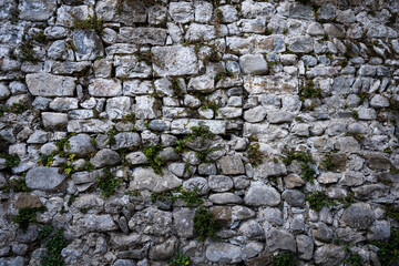 ancient wall with stones. background