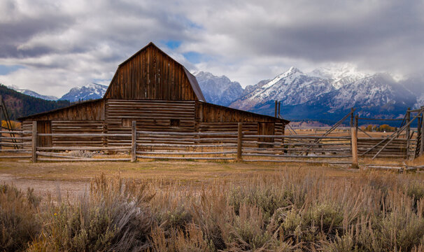 Moulton Barn is a historic barn within the Mormon Row, Grand Teton National Park