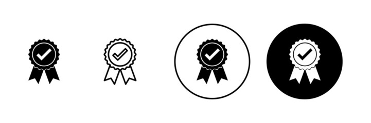 Approved icon set. Certified Medal Icon