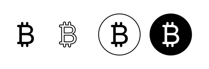 Bitcoin icons set. bitcoin sign and symbol. payment symbol. cryptocurrency logo
