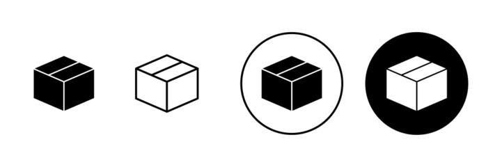 Box icons set. box sign and symbol, parcel, package