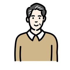 笑顔の中年男性
